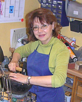 Chistine Przybilski bei der Arbeit